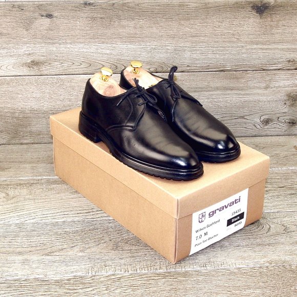 $695 Wilkes Bashford GRAVATI Blucher 7 M Black 15435 * add $15 new Cedar Trees o main image 15